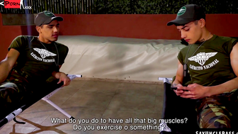 Jerk-Off Training Session - Two Hunks Jack Off For The Camera