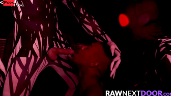 Raw Next Door's Ebony Hottie Gets Rimmed by Black Stud