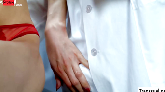 TS Patient Rides Doctor's Dick in Exam Room - Roleplay Fetish
