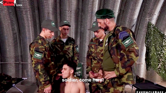 Sergeant's Big Dick Initiation - Old Soldier Fucks barely legal Cadet Hard