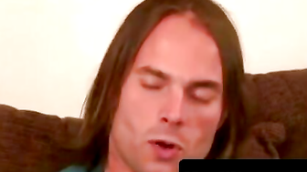 Long-Haired Hunk Smoking & Masturbating - Solo Male Strokes Off For The Camera
