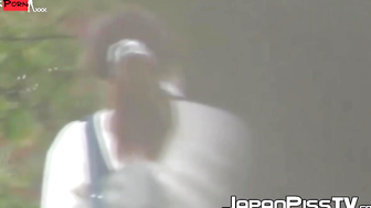 Public Peeping Pervert Catches Naughty college girl Peeing Outdoors