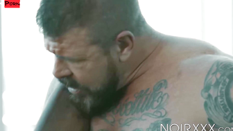 Curvy Hunk Jacks Off His Big Black Dick For The Cameras