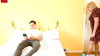 Grandma's Stepson Jackoff Gets A Hardcore Lesson In Fucking