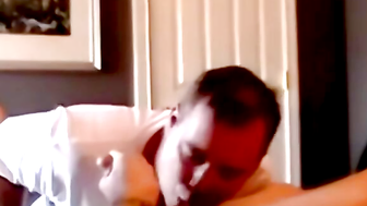 Mature Chunk Sucks barely legal Twink in Threesome Action