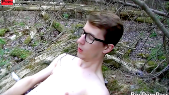 Sacha-West's Forest Adventure - Huge Shaft Strokes & Big Load