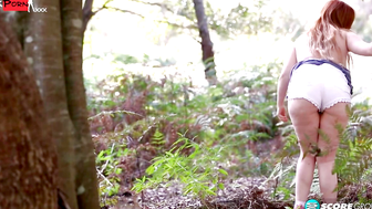 Busty Aussie Redhead Gorgeous Body Shows Off Outdoors - Big Boobs Masturbation