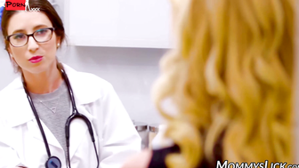 Lesbians Share Their Step-Mother's Daughter With Her Doctor - Scene 1