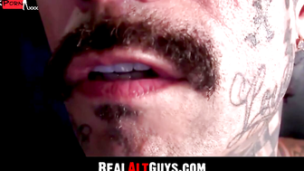 Ink-Shaded Hunk Shows Off His Firm Body Then Jerks It Intensely