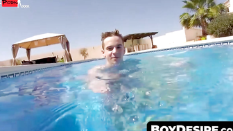 Boy-desiring" Pool Side Jerk Off Session with Explosive Cum Shot Captured In HD