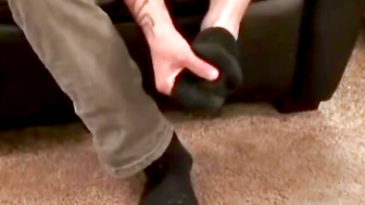 Tattooed Hunk's Intense Mastubation Session" or "Passionate Solo Male Stroking Off Big Dick
