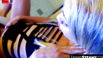 Blondie Blowjob Bombshell - Sensual Shemale-On-Male Sex