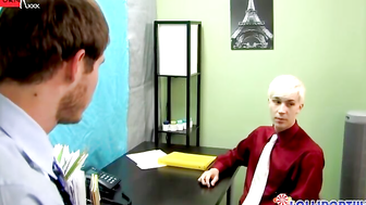 Hunky Twink's Ass-Worship of his Hot Employer