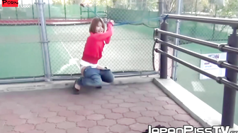 Asian Teen's Panties Wetting Outdoor Adventure