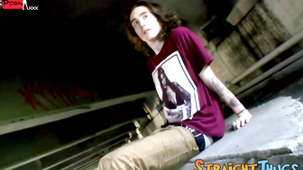 Long-Haired Hunk Outdoor Masturbation & Solo Orgasm