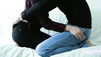 College Lovers Fuck inside Clothes — Violet Candle