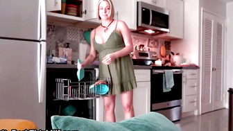 Busty MILF Grills Her Teenage Step-Daughters New Boyfriend