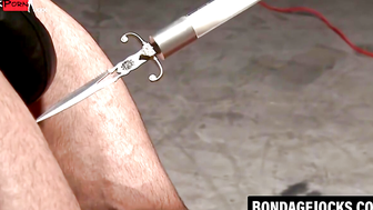 Electro-Bondage: Naughty college girl Electrifies Her Teacher With Abs