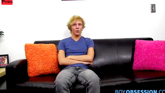 Twinks Interview Turns Into Hot Solo Stroke Session