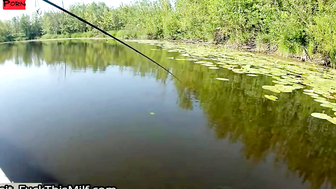 Outdoors-Adventure: Hot Blonde Rides Her Man's Hard Dick While Fishing