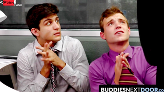 Office Bros Go Full Throttle With Each Other's Dicks" or "Buddys Next Door Office Fucks!