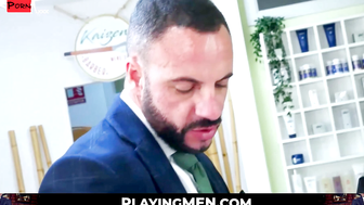 Ass-Fuck Me Barbershop Blowjob & Anal Threesome