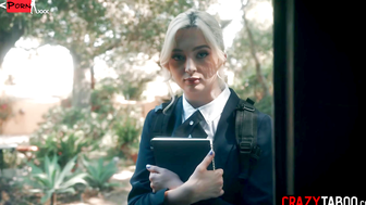 Naughty college girl Summoning Demonic Spirit - Teen Fucked By Two Dirty Classmate
