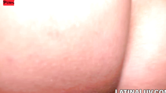 Teasing Up Close - Petite Latina Babe Teases Stripteuse & Rides Big Dick POV