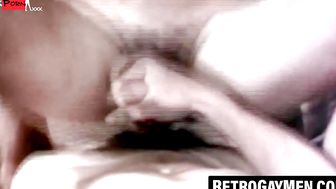 Retro-Skinny Guy Riding Dick Hard With Explosive Facial