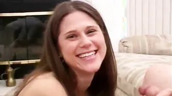 Real goddess gets facial into her first bj casting