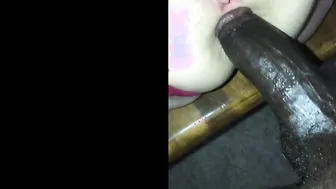 Stepson butt fucks the nasty 66y mom Grandmother on table