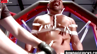 BDSM Bondage Slut Submissive Girl Faceslapped And Clamped By Dominant Stud