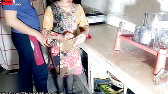 Indian maid gets anal pounding in kitchen - Hindi ass-fuck with house owner
