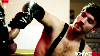 BondageBros: Bound Carter Collins Writhes As Master Oliver Marx Teases Him With Shock