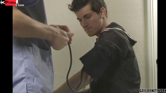 BeddableBoys: Sailor Sean Corwins Big Cock Leaves Doc Kayl Oriley Soaked In Cum