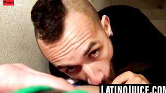 Hairy Milo's virgin hole stretched after sucking huge cock