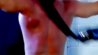 MuscleJockBound.com - Flogged red back for muscled stud Pain