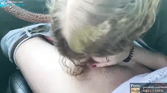 Readhead porn video – Showed her face Oral Sex into a Porsche Blows penis inside