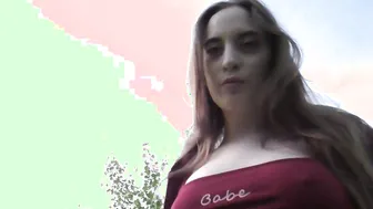 Doggy Style Banged bimbos Walking into the Forest with Nude Boobies