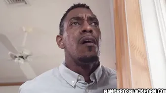 African step daughter catches her stepfather jerking off wathing her - black porn