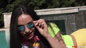 YOUMIXPORN Petite dark hair barely legal sexy Nataly Gold hardcore anal