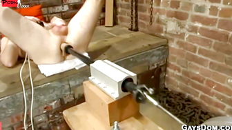 Steve German Gets Used by Machines and Loses His Huge Load