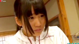 Asian cutie shows everything