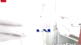 Stunning Krystal spreads wide for doctors pussy and ass examination