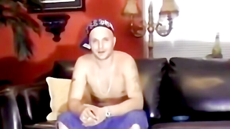 JoeSchmoeXXX.com - Solo amateur toys with his throbbing cock and blows his load