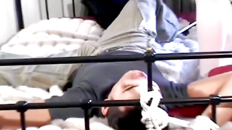 Trempling all over him