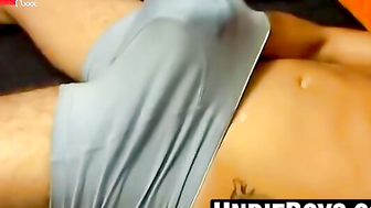 Two twinks eating ass while keeping underwear on