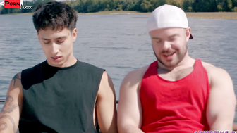 Angel Elias and Marcus McNeil masturbating and fucking each other on boat