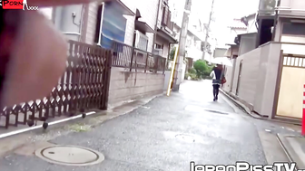 Japanese public squirters squat and hide their puddle of yellow juices