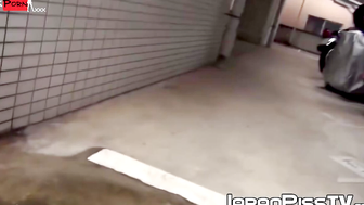 Japanese public squirters squat and hide their puddle of yellow juices